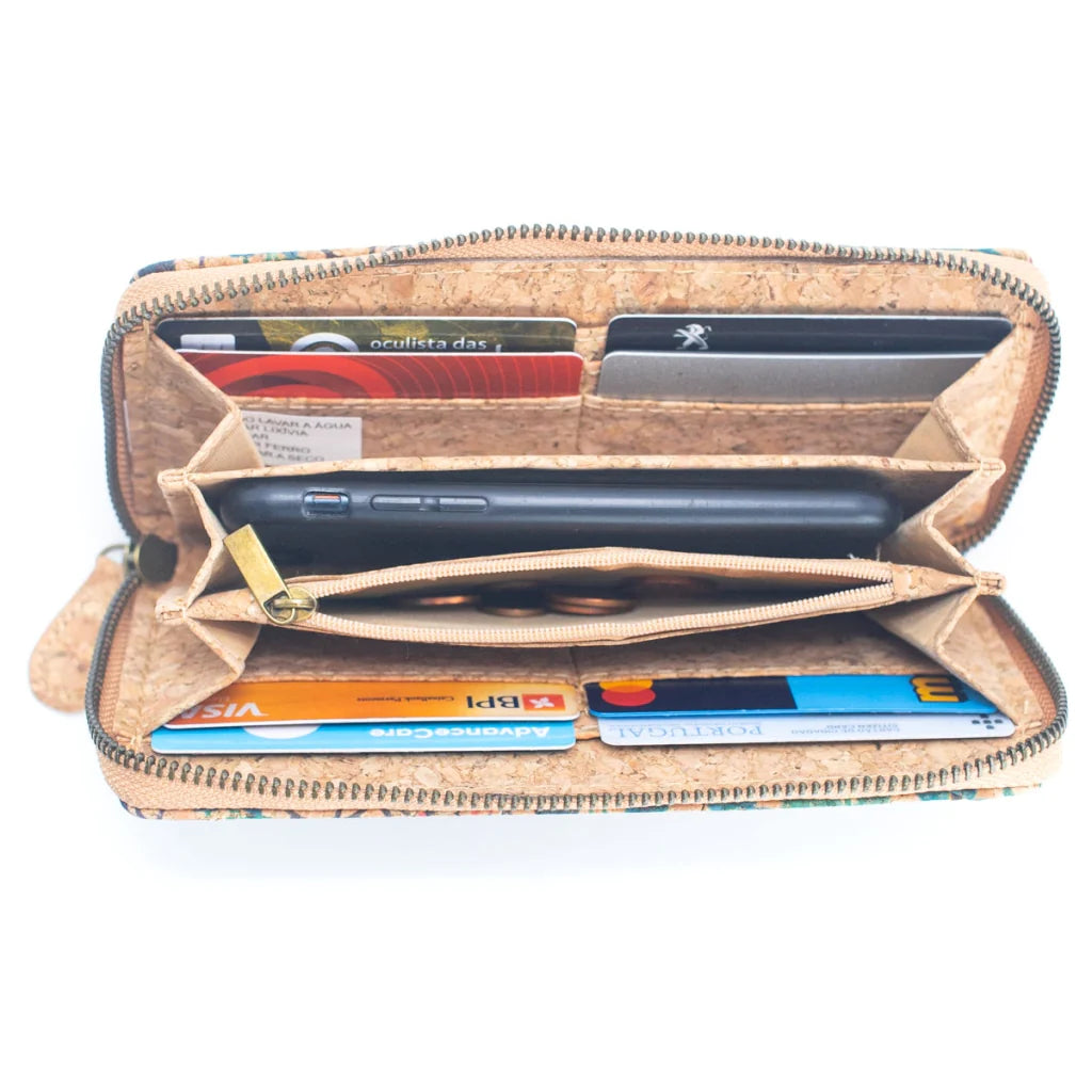 Kork-Geldbörse mit Reißverschluss