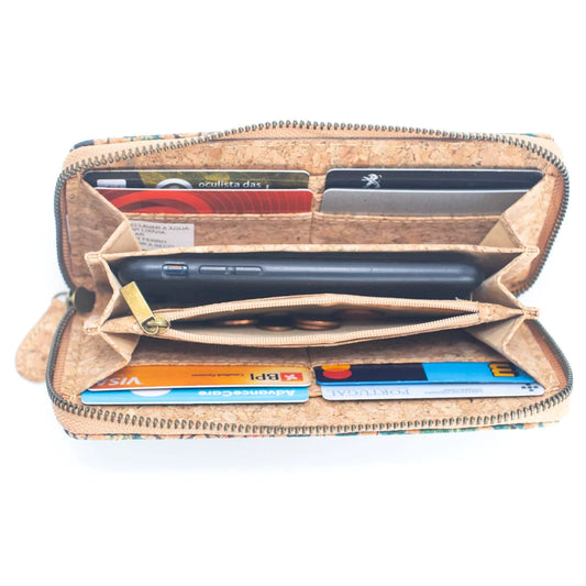 Kork-Geldbörse mit Reißverschluss