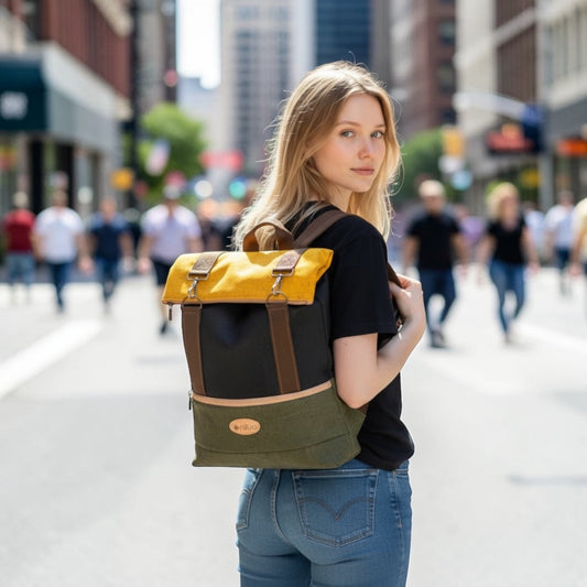 Unisex Kork-Rolltop Rucksack
