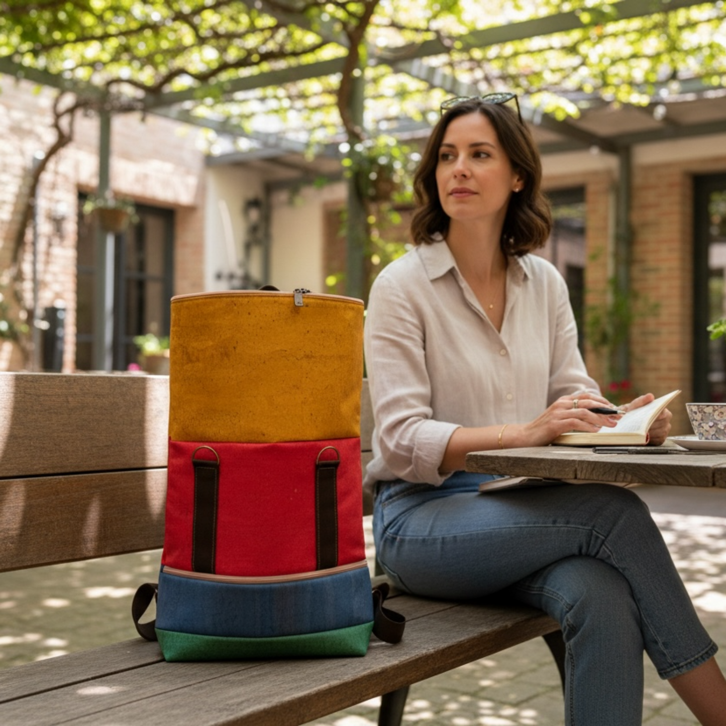 Kork-Rolltop Rucksack