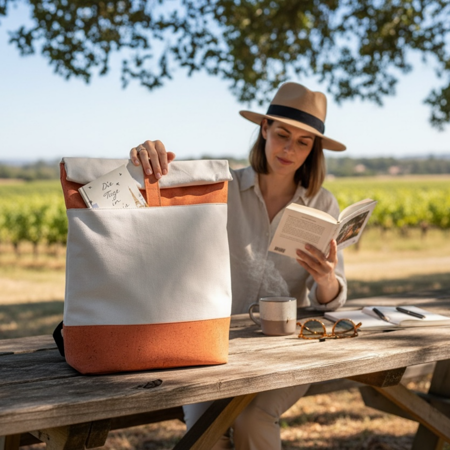 Wickelrucksack aus Kork