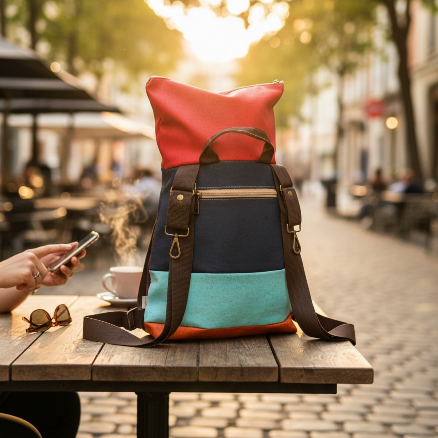 Bio Vegan Kork Rolltop Rucksack