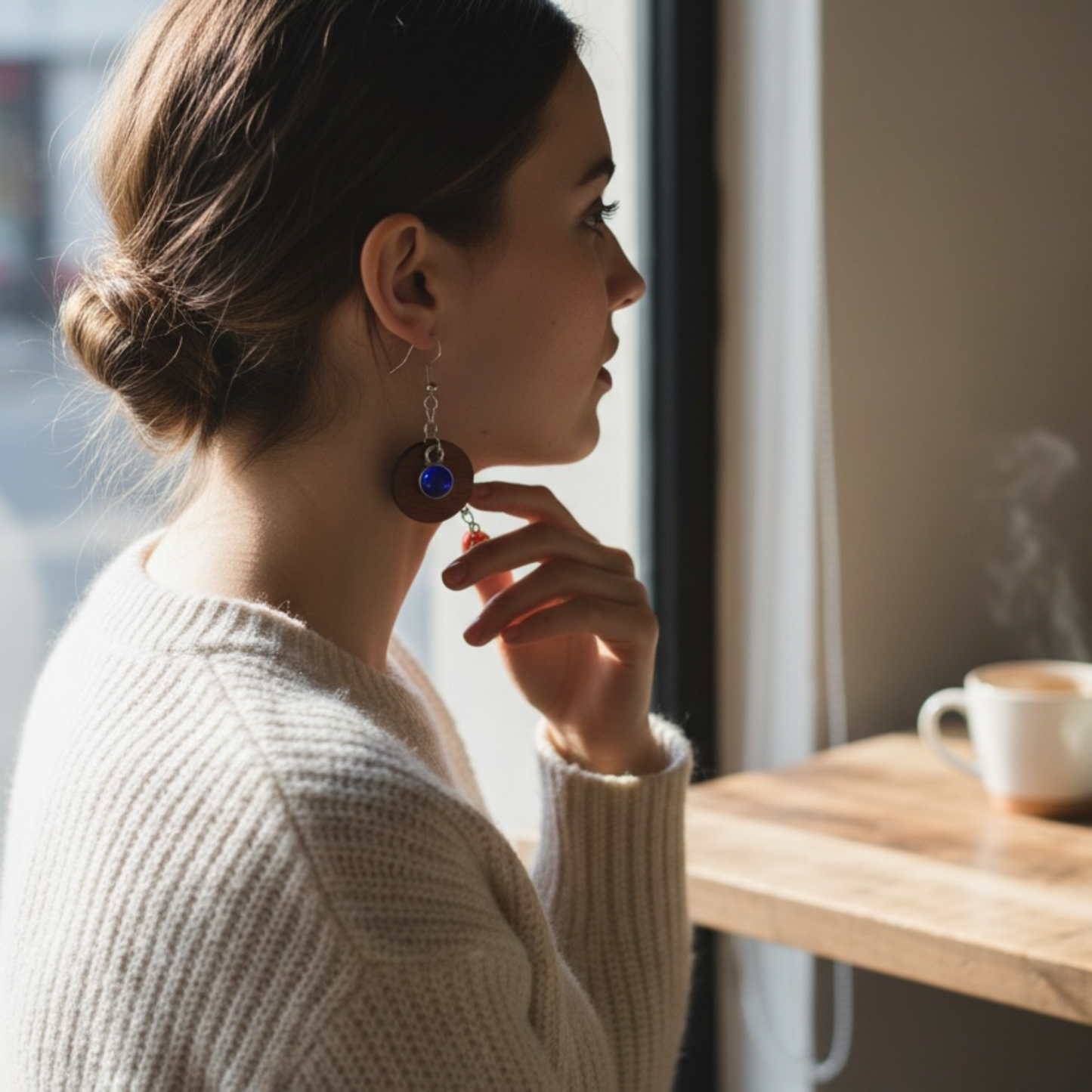 Ohrringen aus Naturkork - Portugal hergestellte Ohrringe für Frauen aus Kork