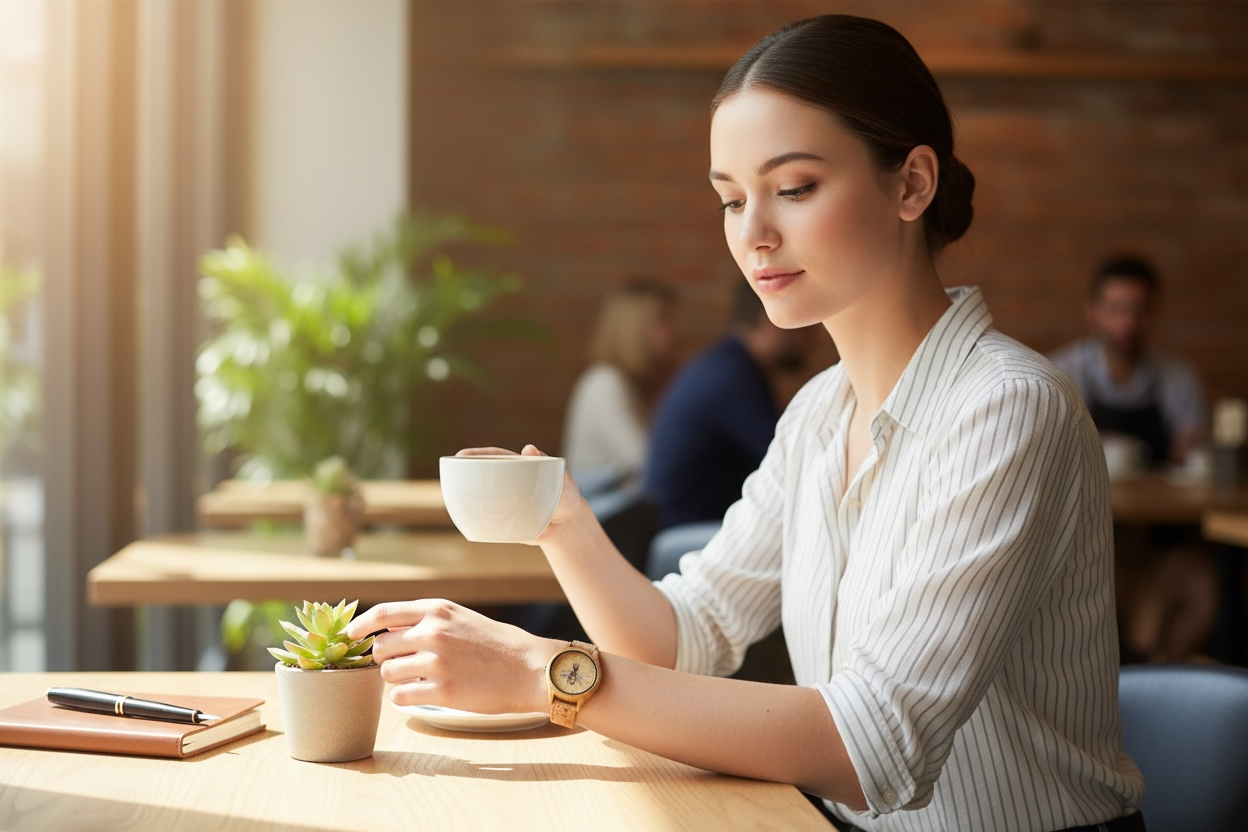 Damenuhr - Naturkorkuhr