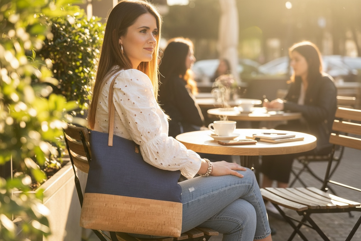 Handtasche-Shopper aus Kork