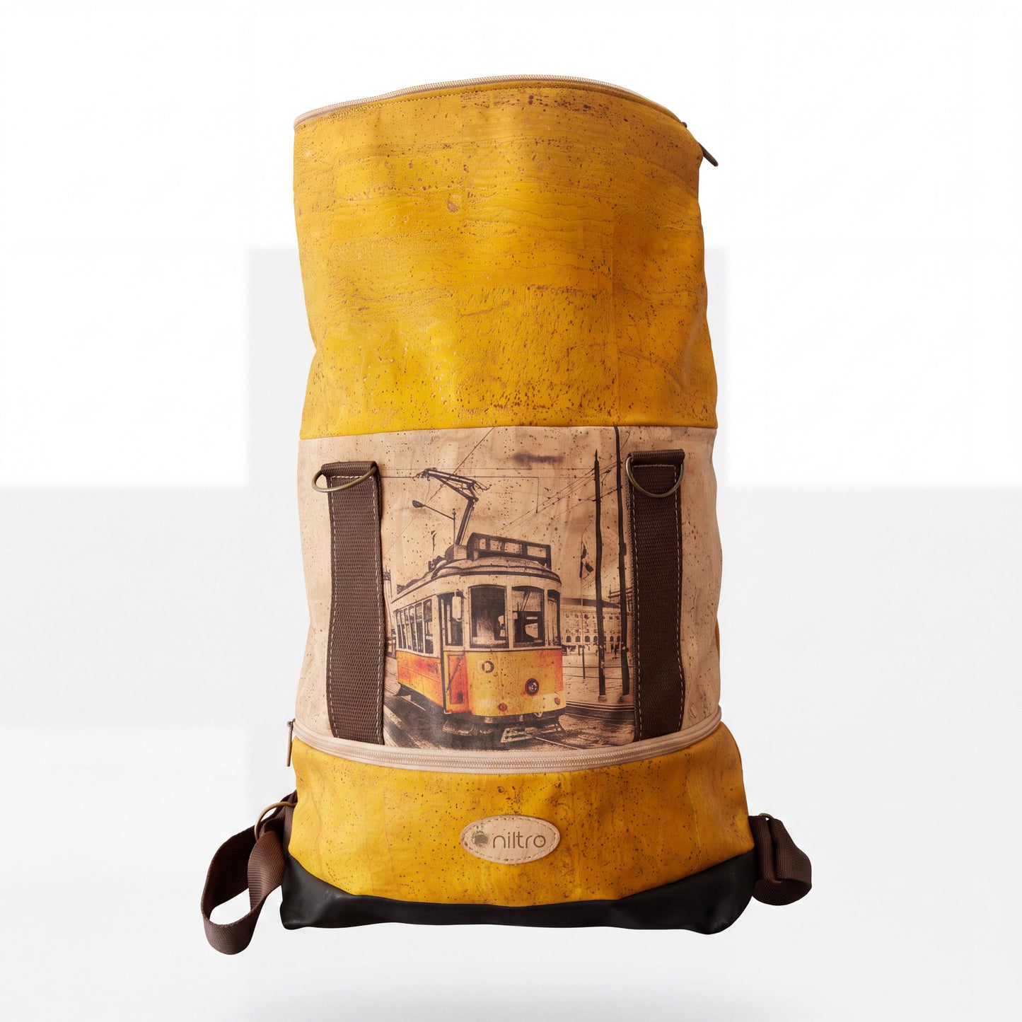 Rolltop Rucksack aus kork