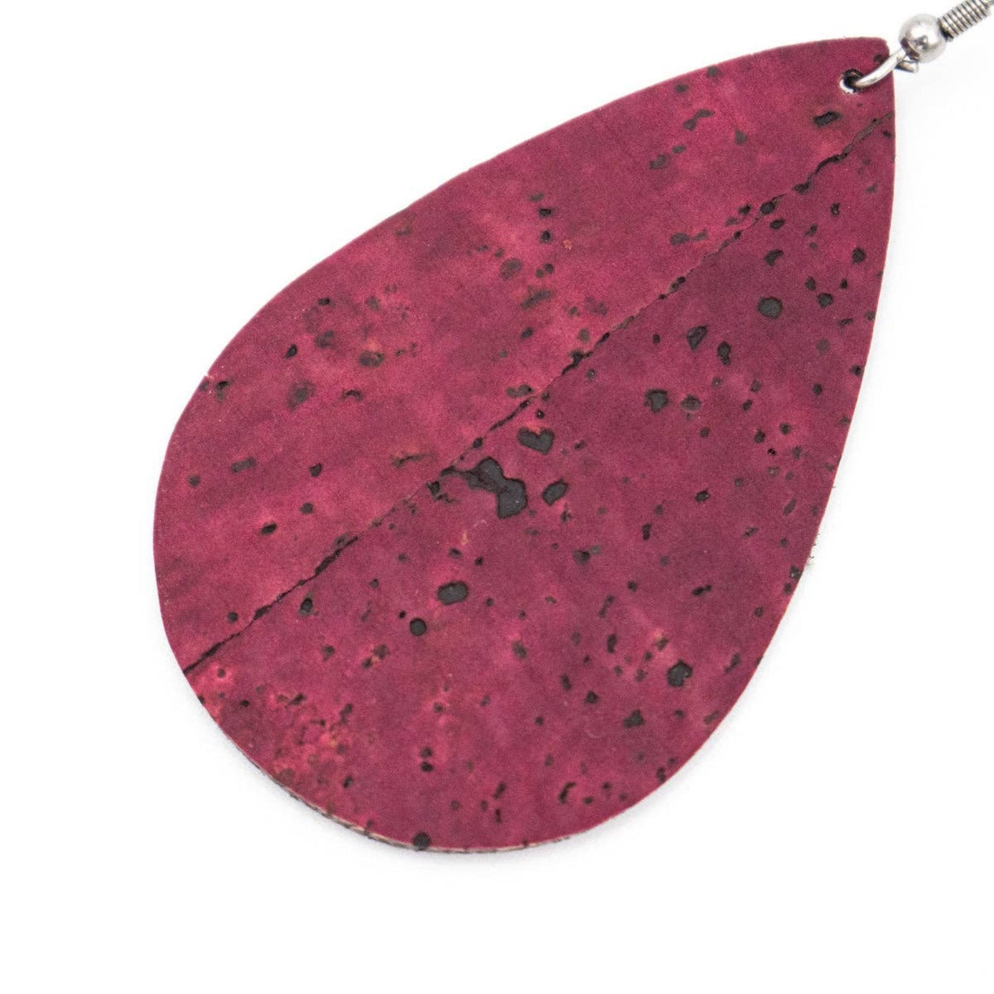 Damenohrringe aus rotem Weichholzstoff