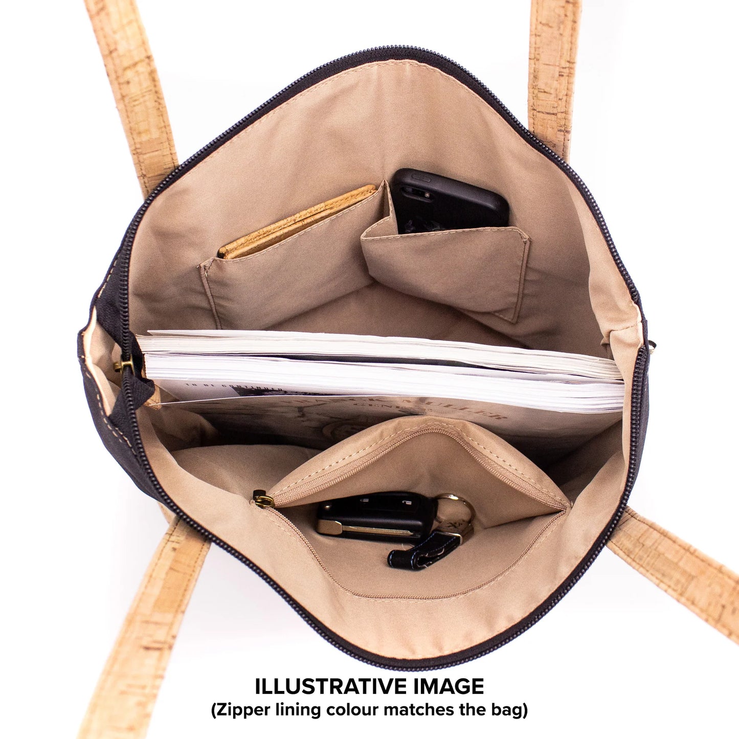 Damen-Umhängetasche - Shopper aus Kork