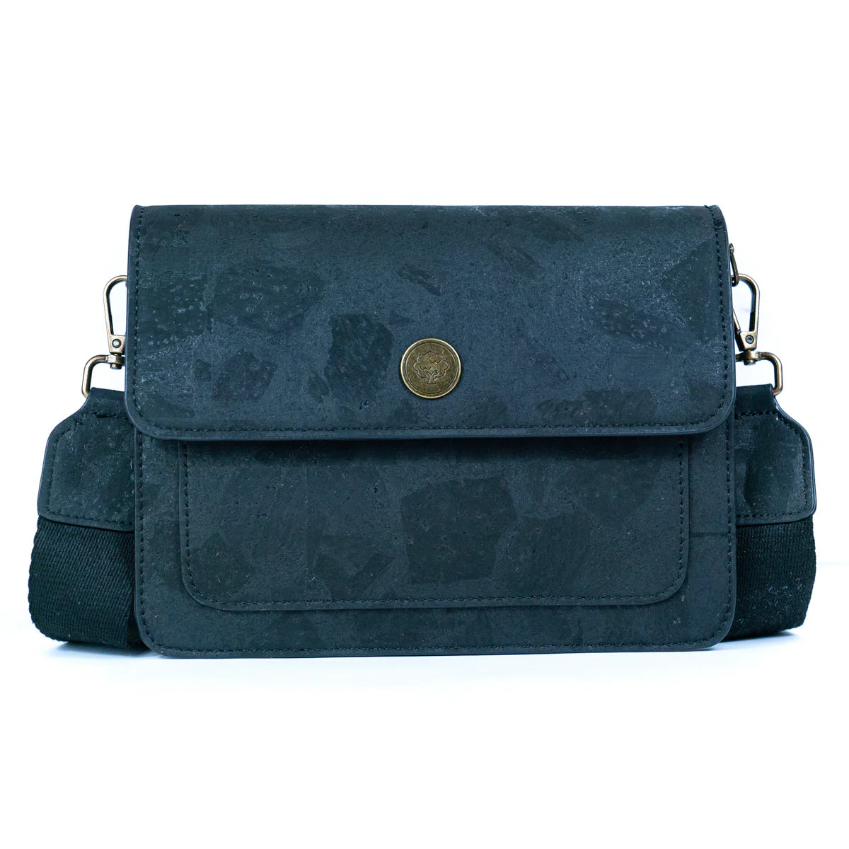 Strukturierte Damen-Umhängetasche aus Naturkork