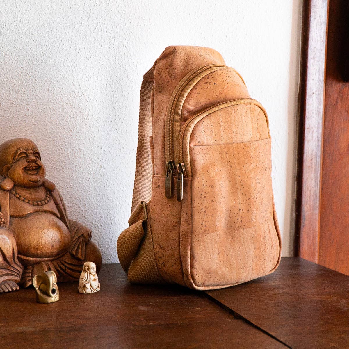 Schultertasche aus natürlichem Kork