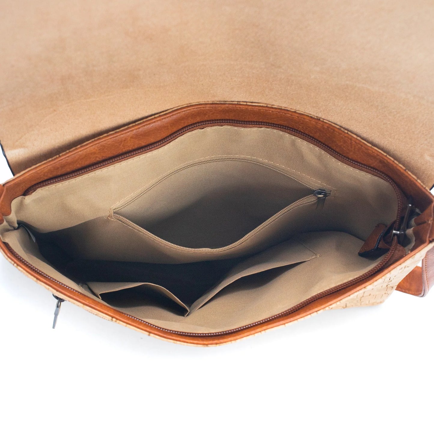 Umhängetasche aus Naturkork mit Mosaik- und Blumendrucken