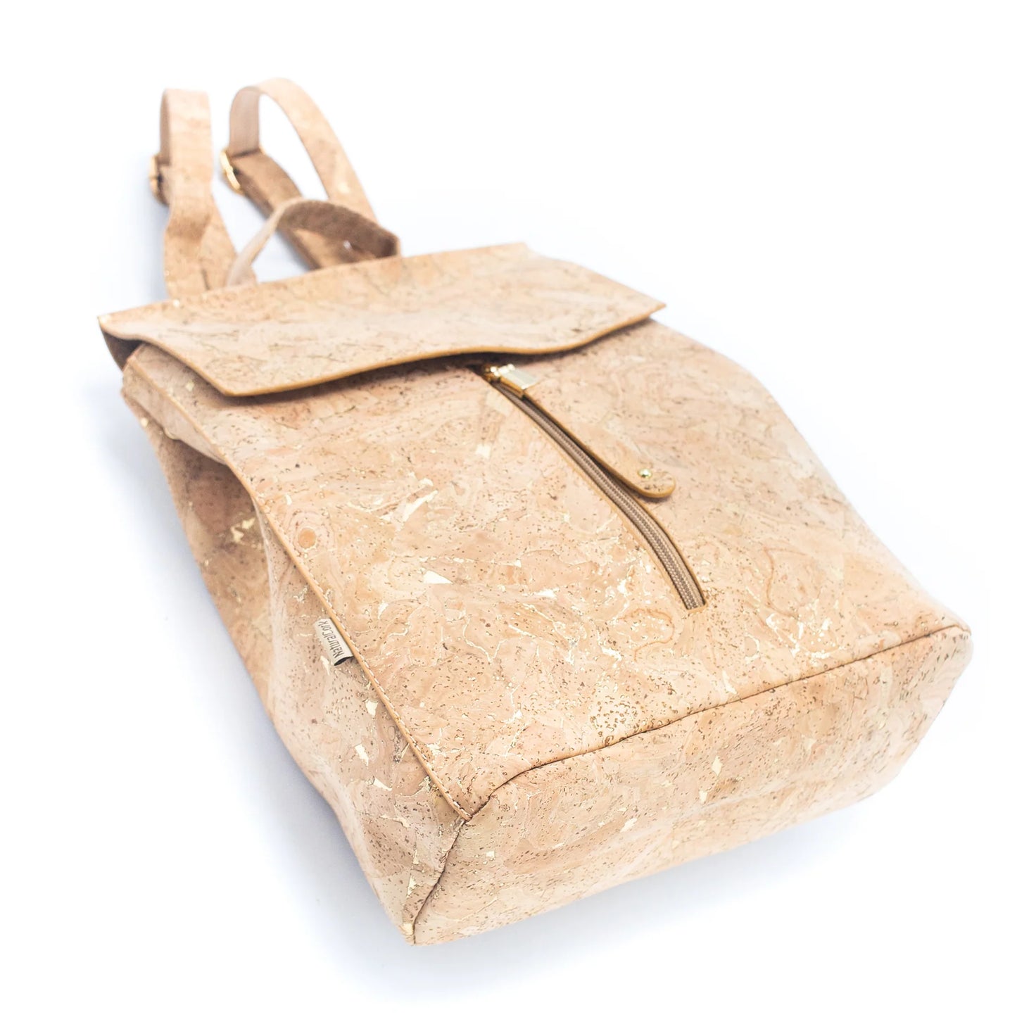 Mädchenrucksack aus Naturkork mit goldenem Kork