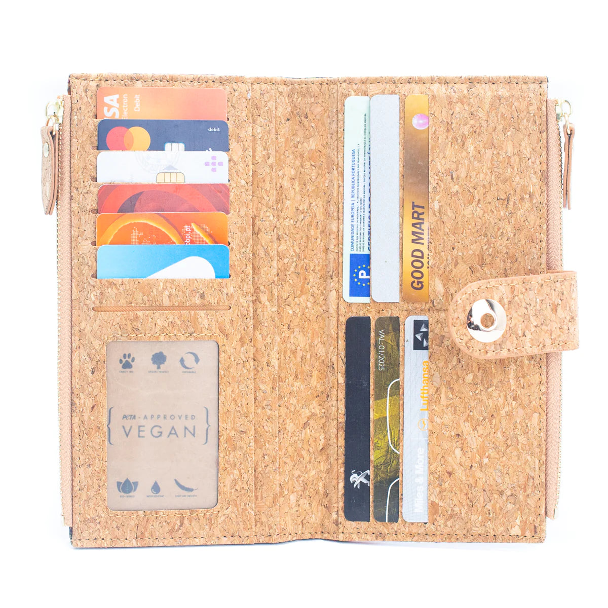 Lange Geldbörsen aus Kork