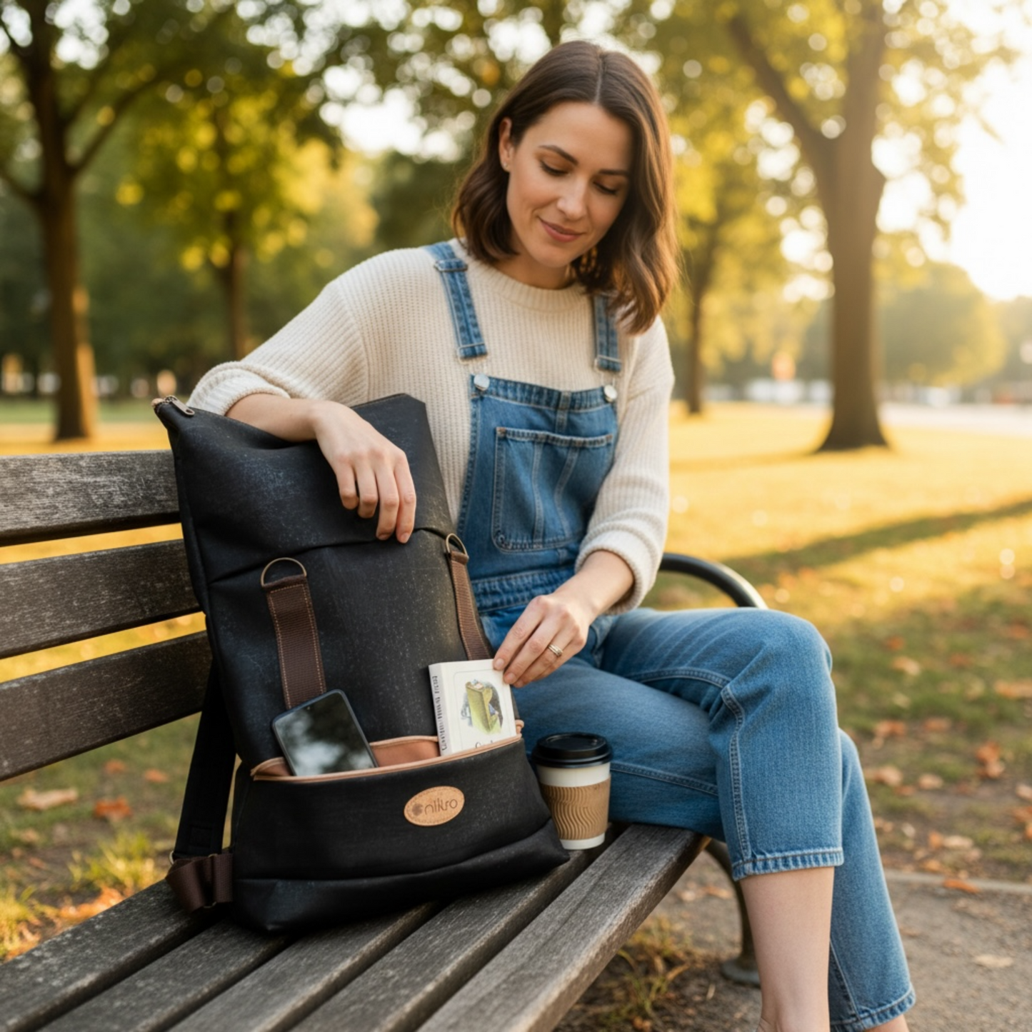 Rolltop Rucksack aus Kork. Robustheit und Langlebigkeit für anspruchsvolle Alltage. Die hochwertige Verarbeitung garantiert jahrelange Beständigkeit – unterstützt durch umfassende Garantie.