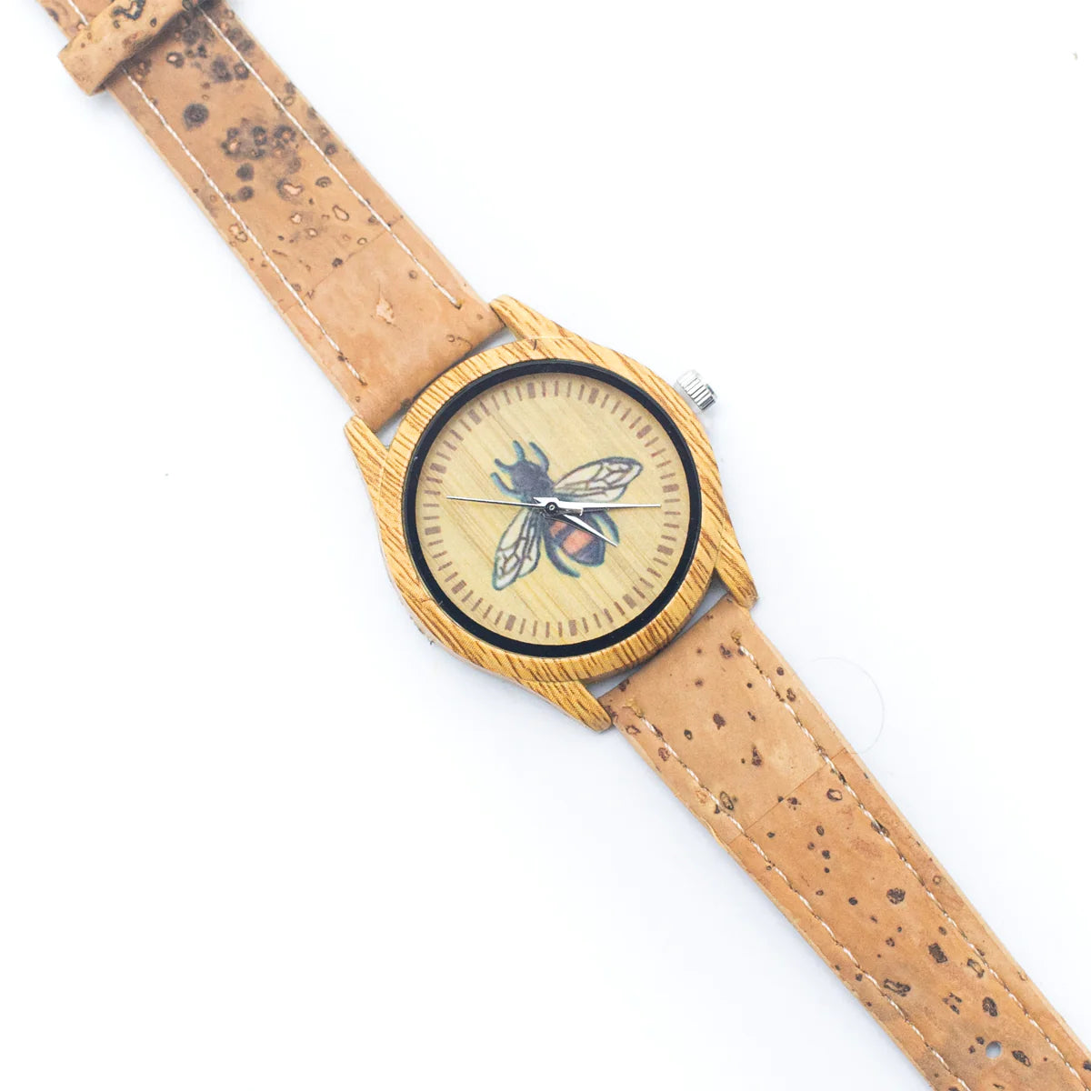Vintage Damenuhr mit Naturkorkarmband