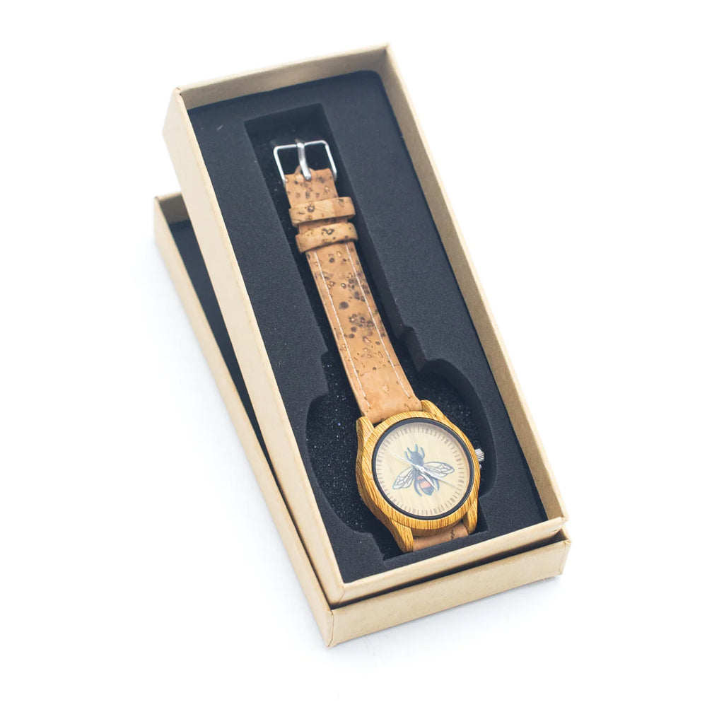 Vintage Damenuhr mit Naturkorkarmband