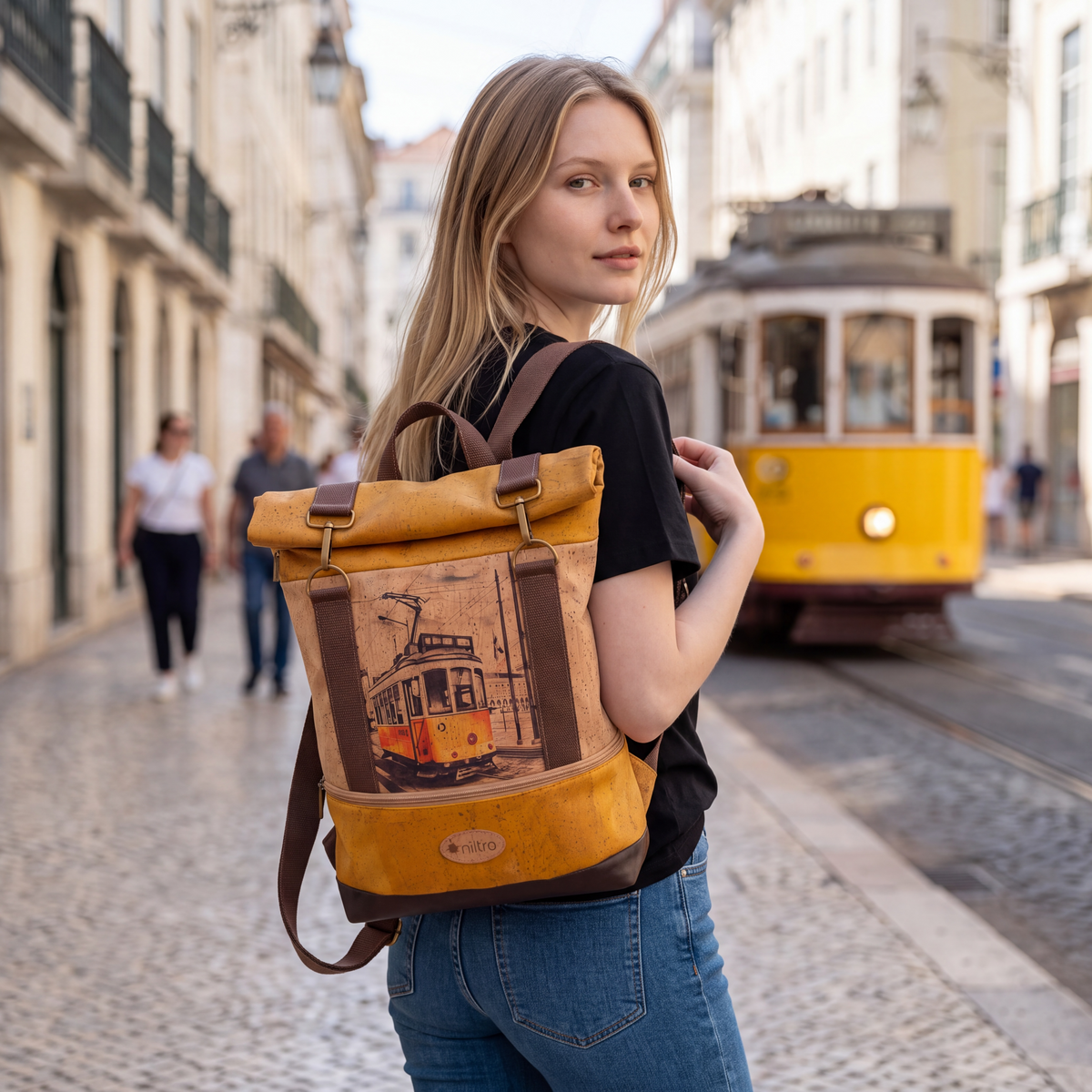 Unisex Kork-Rolltop Rucksack kaufen