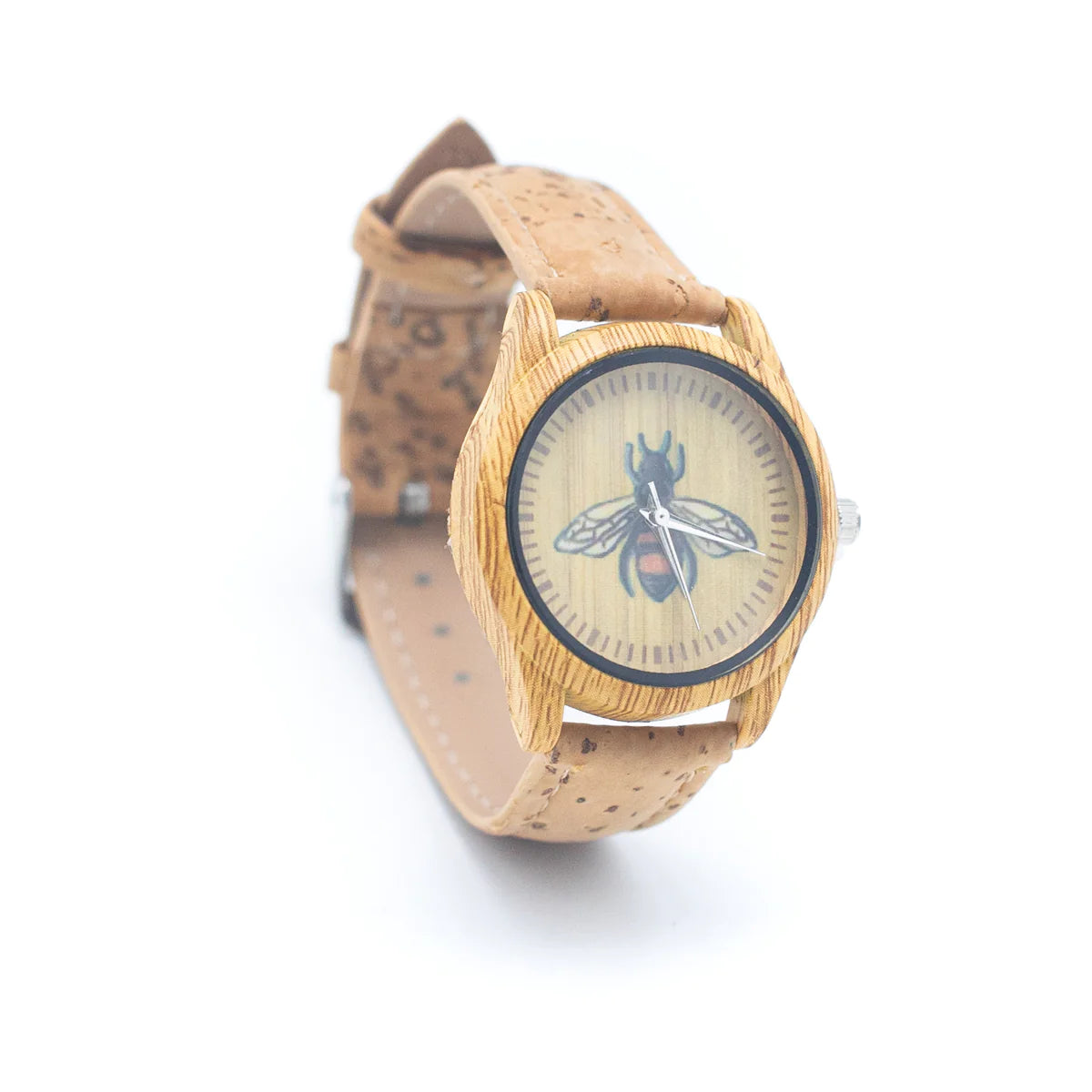 Vintage Damenuhr mit Naturkorkarmband