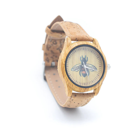 Vintage Damenuhr mit Naturkorkarmband