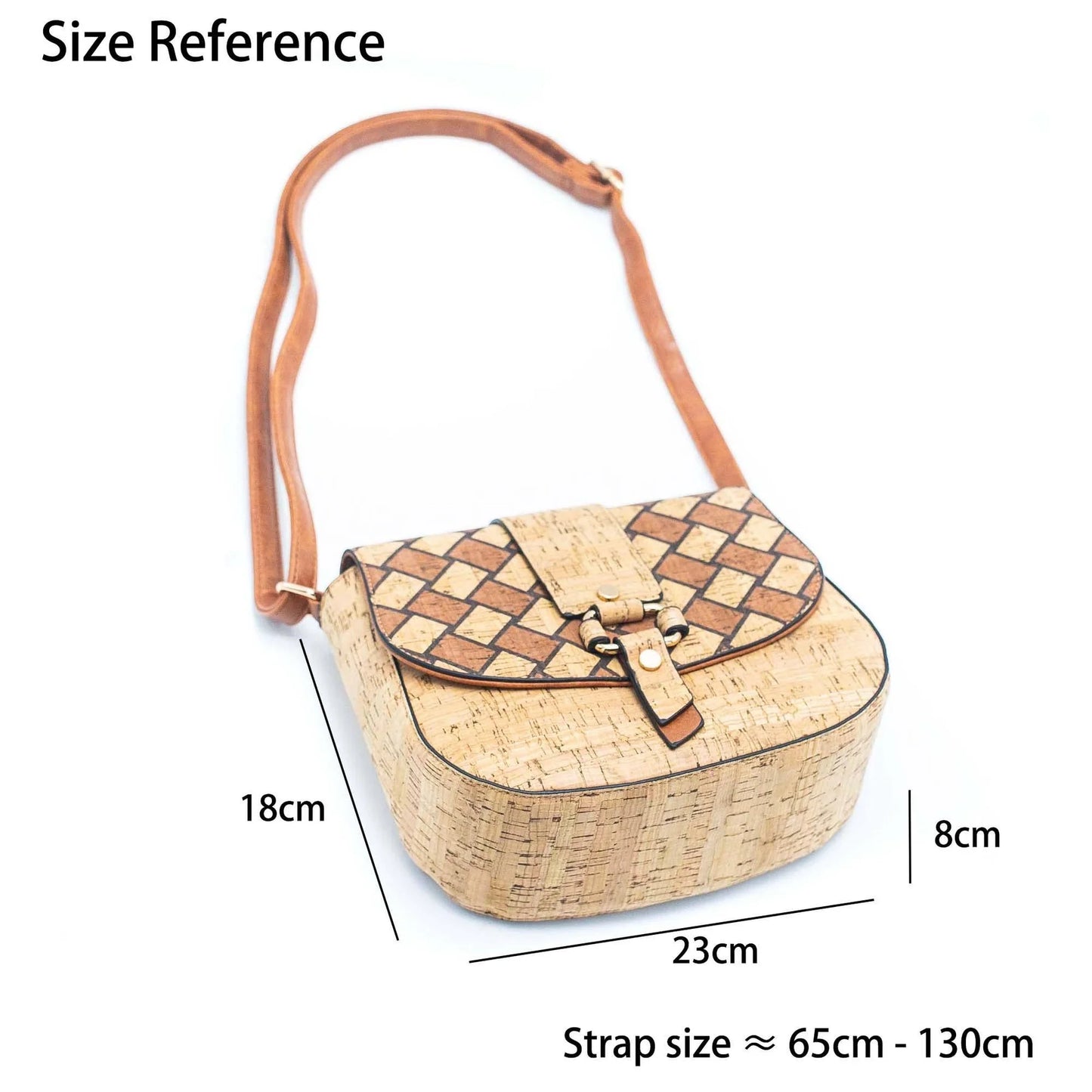 Magnetschnalle Damen Kork Umhängetasche