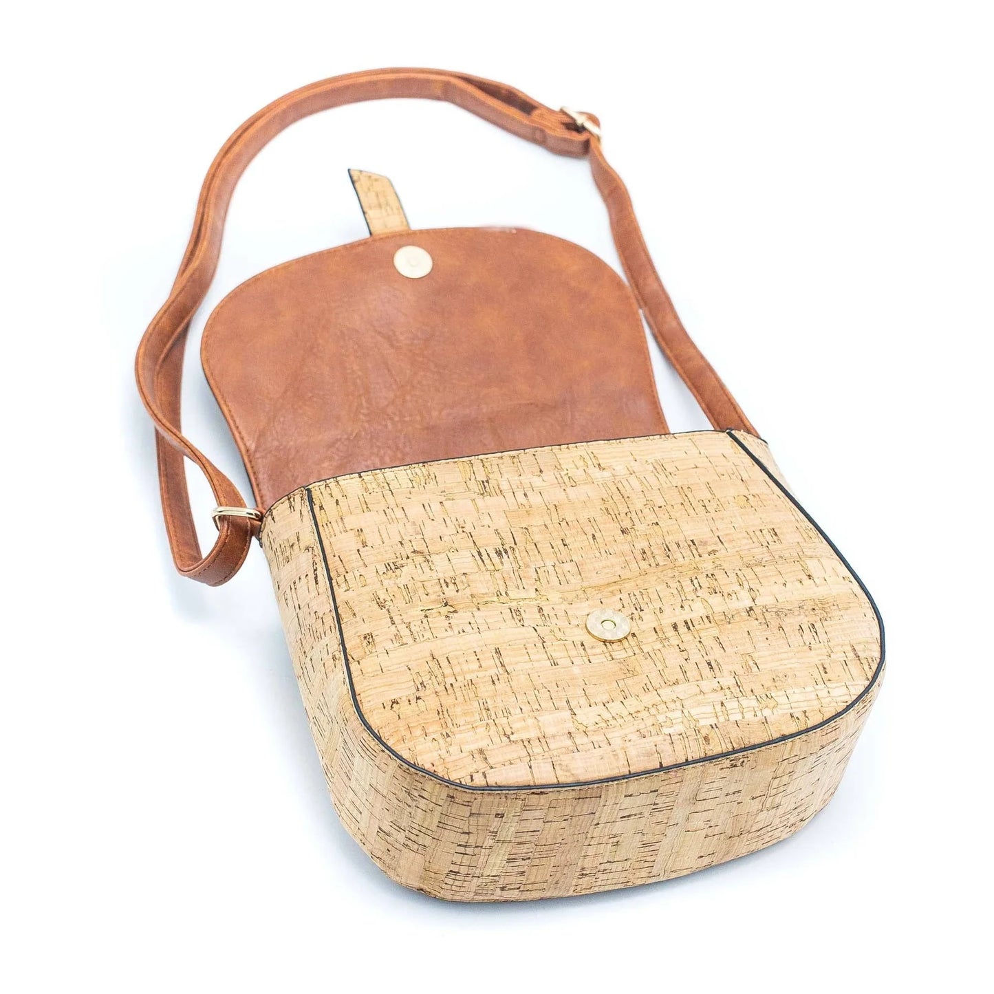 Magnetschnalle Damen Kork Umhängetasche