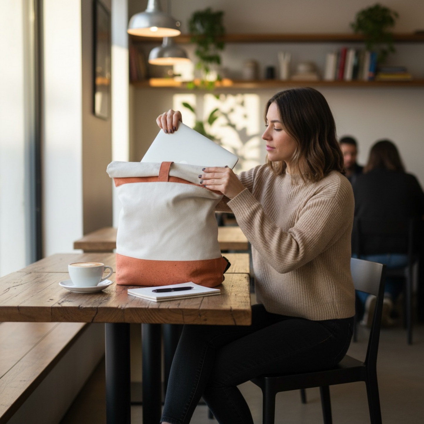 veganer Wickelrucksack aus Kork
