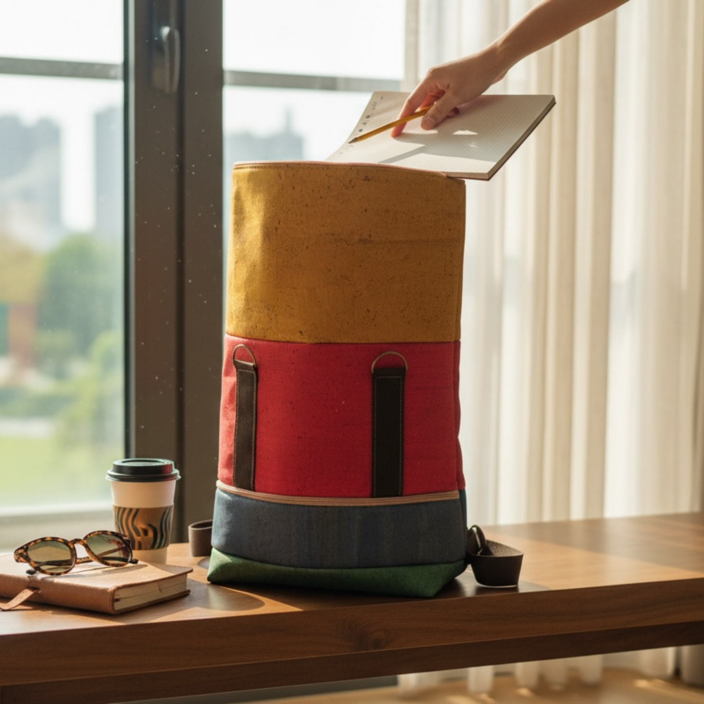 Der Rolltop Rucksack aus kork