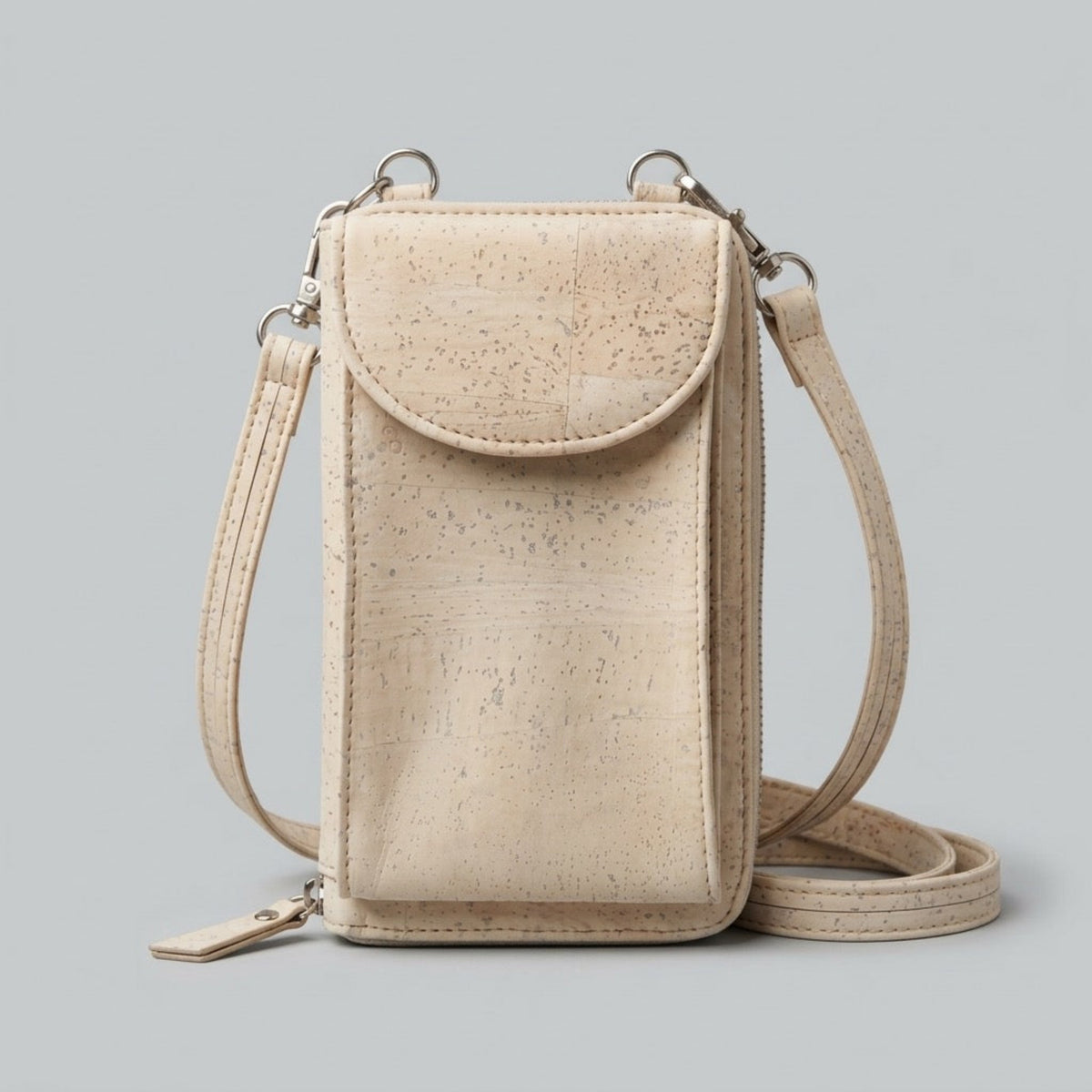 Natürliches Material, 100 % pflanzenbasiertes, veganes Textil, PETA-zertifiziert vegan, verursacht keine Abfälle bei Gewinnung, Verarbeitung oder Produktion, recycelbar, wasserdicht, nachhaltig, schmutzresistent, leicht, langlebig, FSC®-zertifizierter Kork.