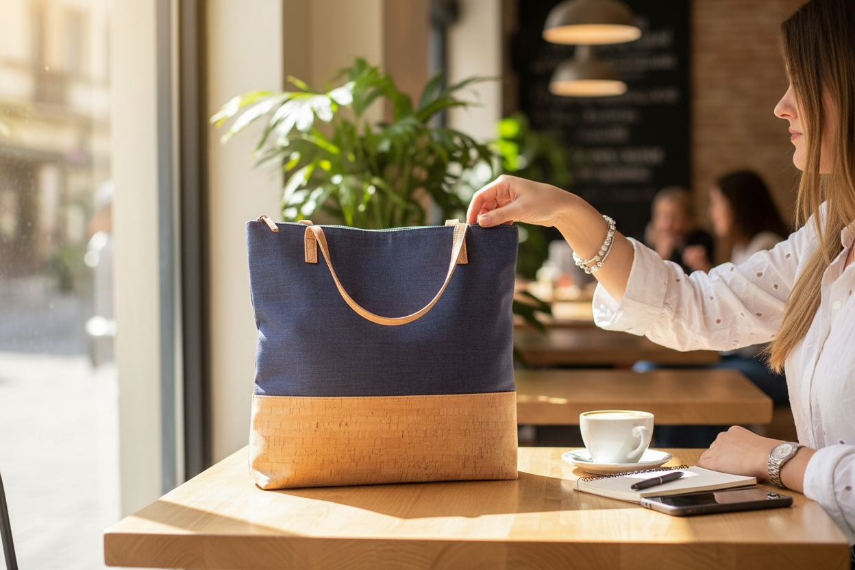 Handtasche-Shopper aus Kork