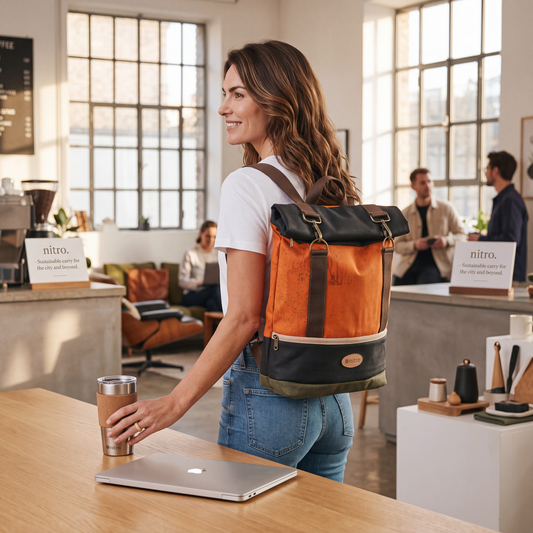 Unisex Kork-Rolltop Rucksack "Sintra"