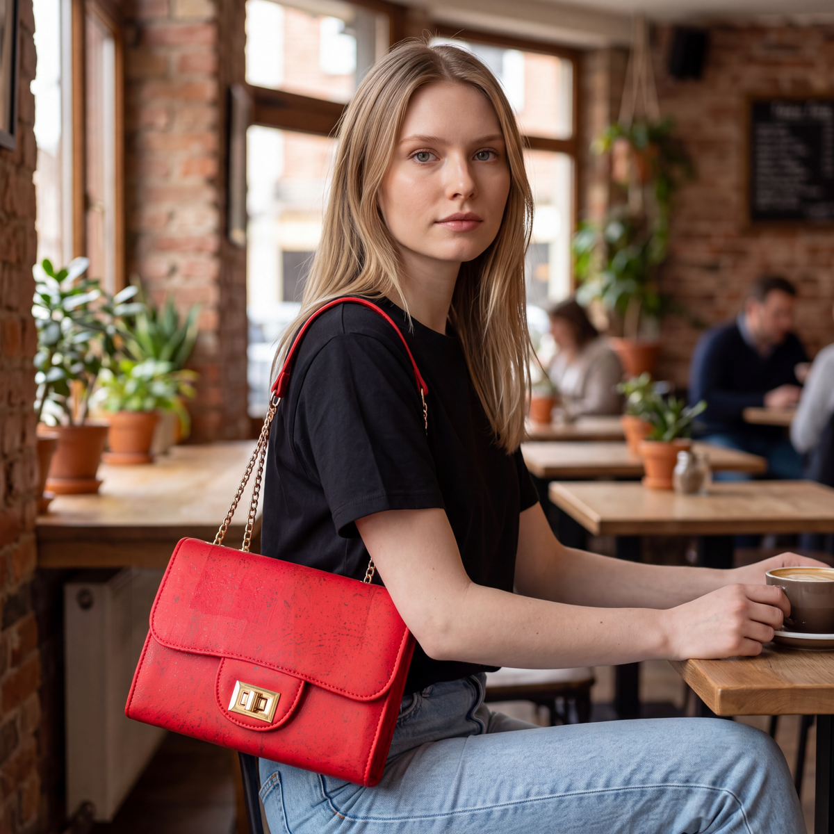 Diese geometrische Korkhandtasche "Vera" ist nicht nur eine stilvolle Handtasche, sondern auch umweltfreundlich und tierfreundlich. Hergestellt aus hochwertigem Korkmaterial, bietet sie eine nachhaltige Alternative zu herkömmlichen Handtaschen. Mit ihrem einzigartigen Design und ihrer Funktionalität ist sie eine perfekte Wahl für jeden, der Wert auf Nachhaltigkeit legt.