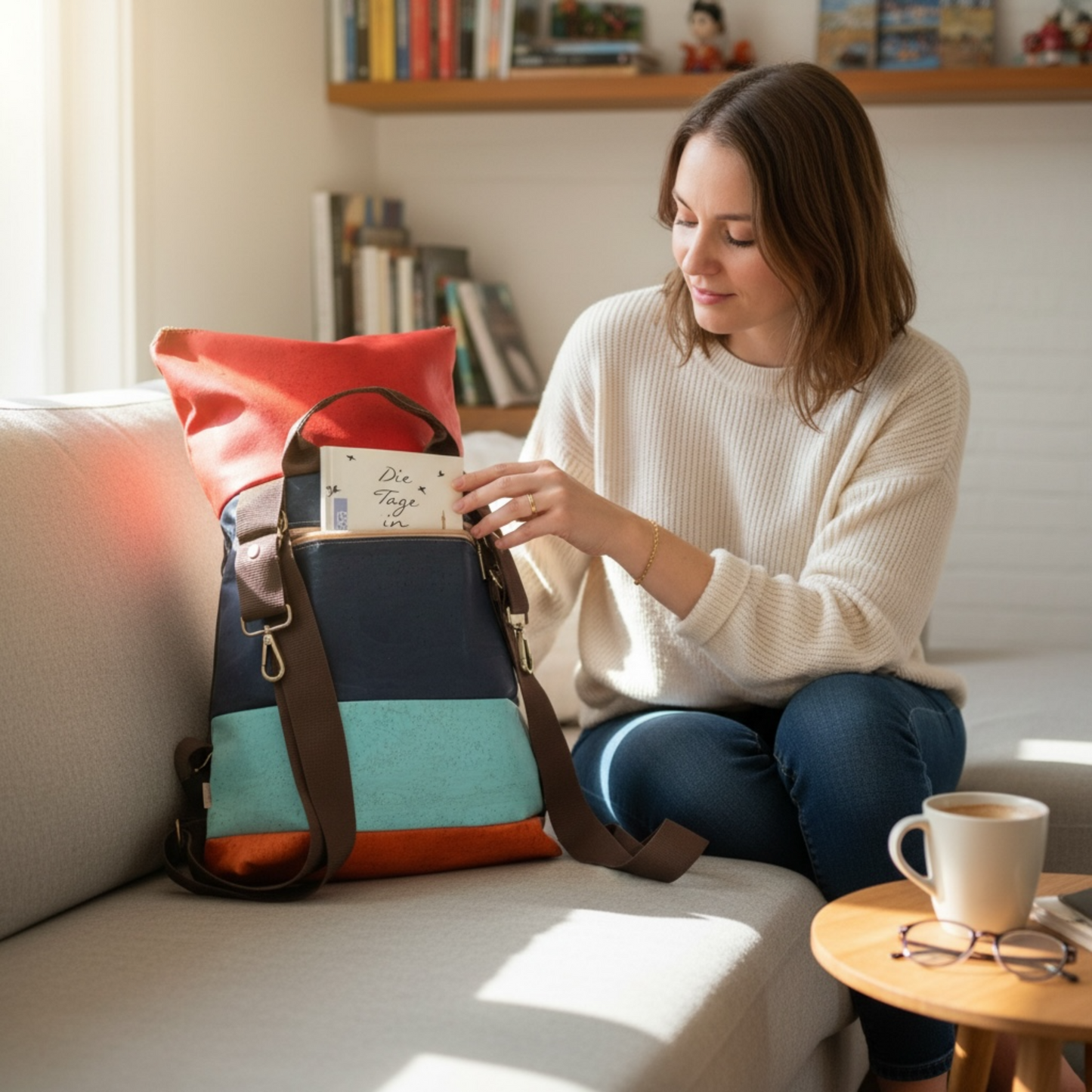 Einfache Innentasche mit Reißverschluss