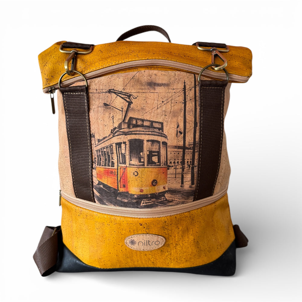 andgefertigter Rucksack aus Kork