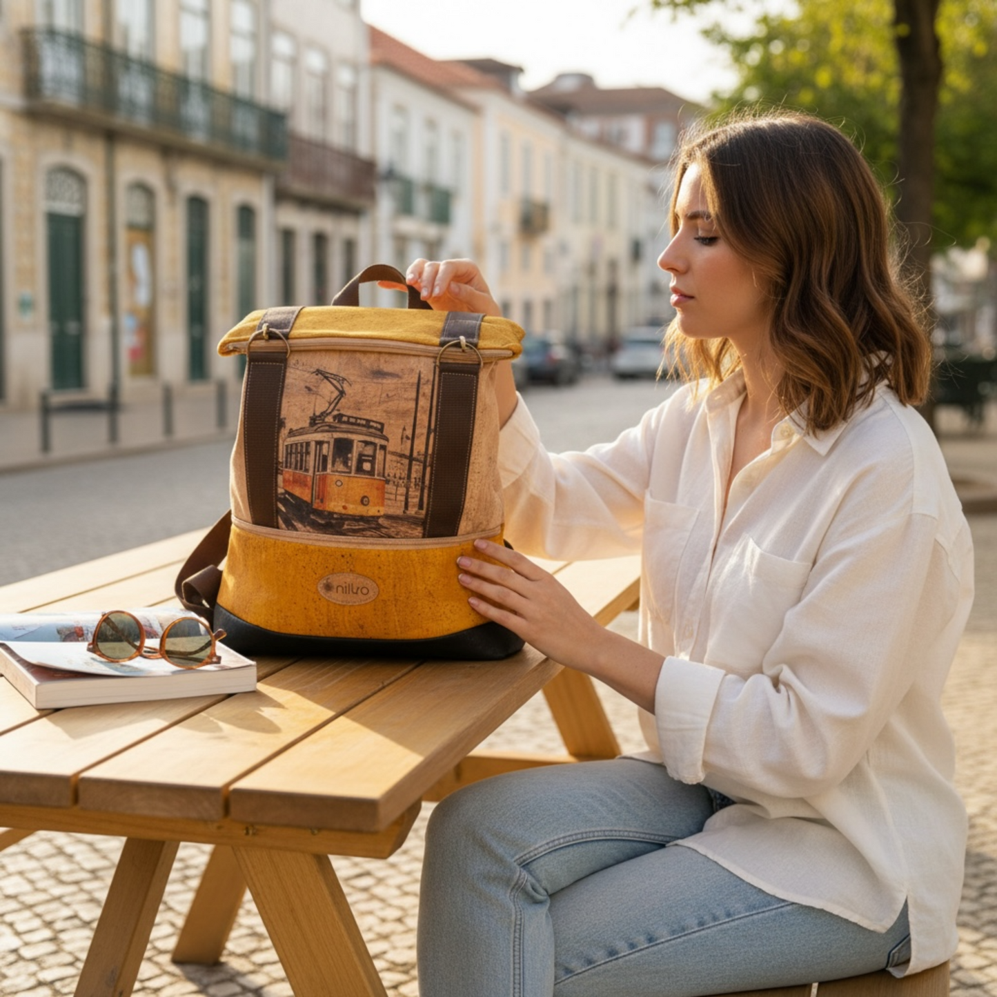 Rucksack niltro aus kork online kaufen