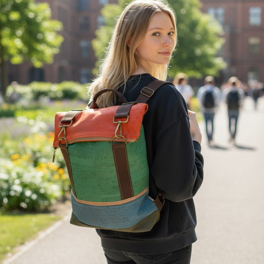 Großer Rolltop Rucksack Kork