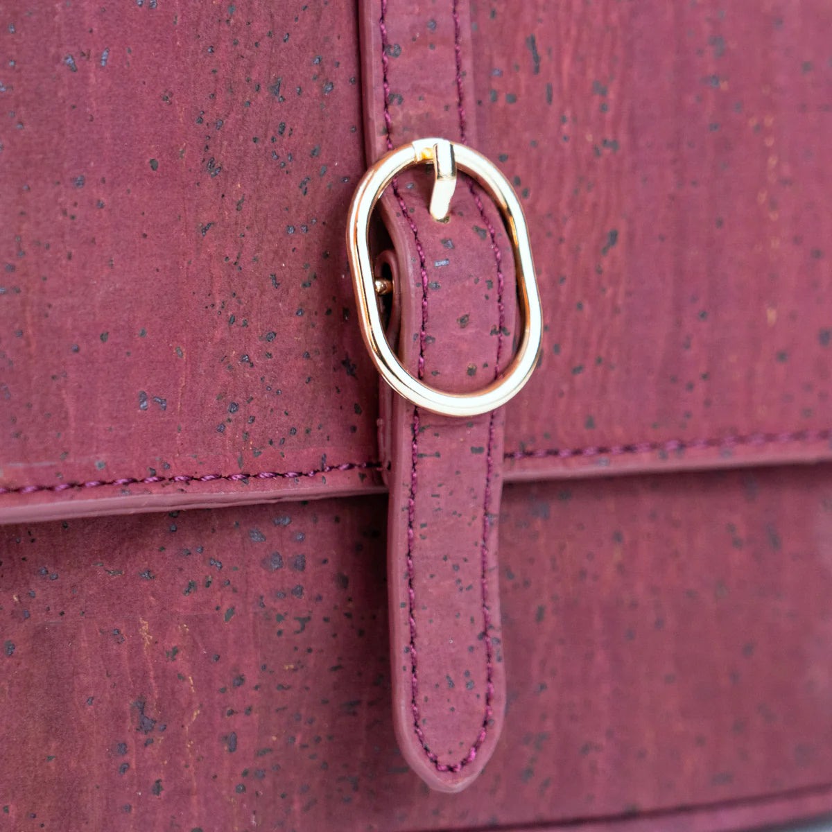 Elegante, einfarbige Kork-Umhängetasche für Damen