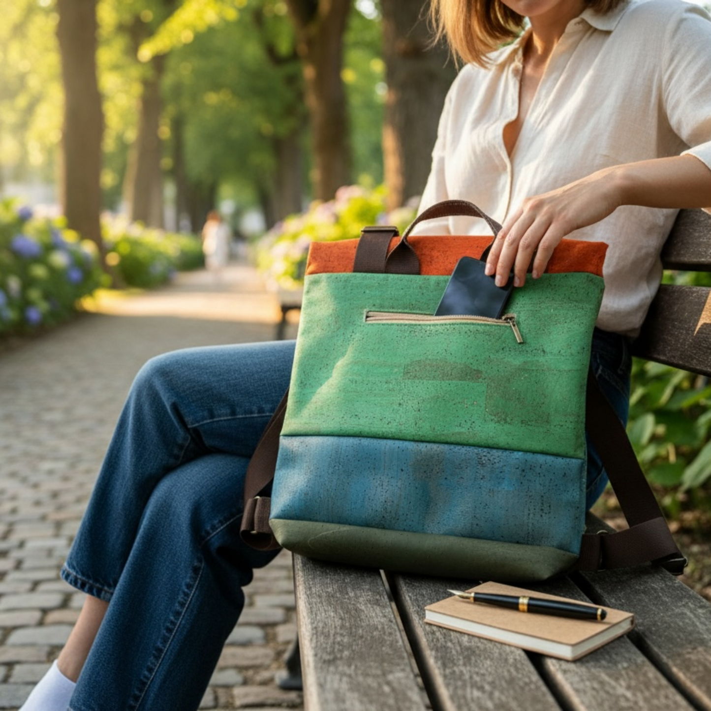  100 % Naturkork – wasserabweisend, vegan und umweltfreundlich, handgefertigt mit erstklassiger Handwerkskunst