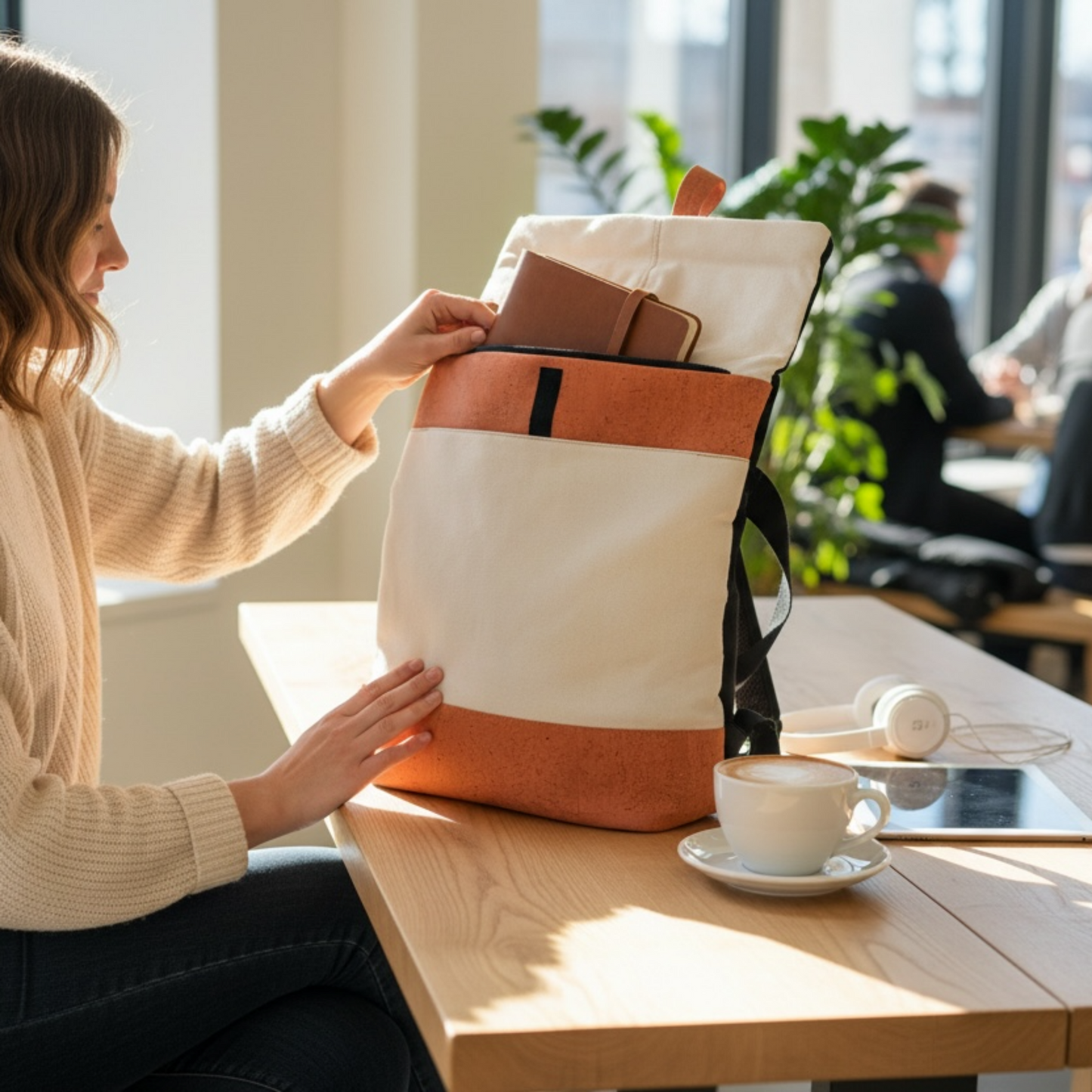 kork nachhaltige Rucksack 