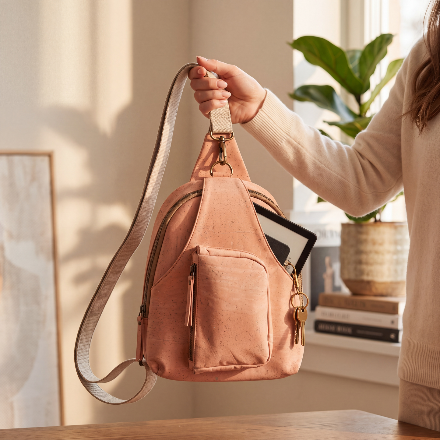 Ein veganer Rucksack für Damen 