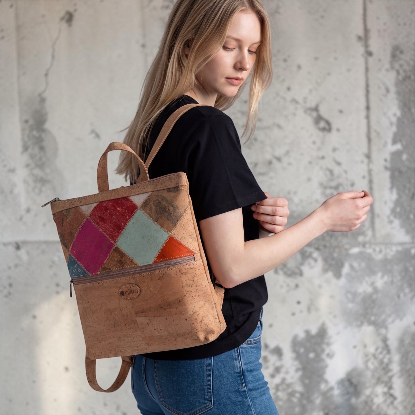 Kork-Rolltop Rucksack 